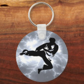 Martial Arts Silver Lightning man Sleutelhanger (Voorkant)