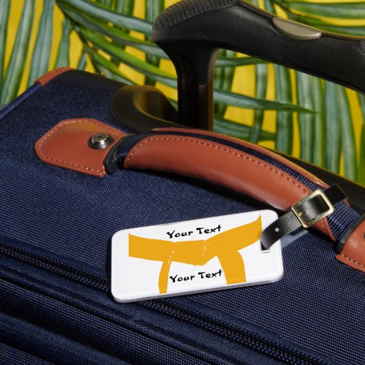 Martial Arts Sinaasappel Belt Gear Bag Label Bagagelabel (Voorkant Insitu 3)