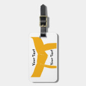 Martial Arts Sinaasappel Belt Gear Bag Label Bagagelabel (Voorkant verticaal)