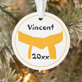 Martial Arts Sinaasappels riem gedateerd Ornament