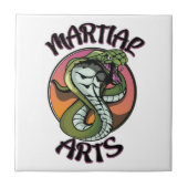 Martial Arts Snake Tegeltje (Voorkant)