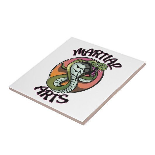 Martial Arts Snake Tegeltje (Zijkant)