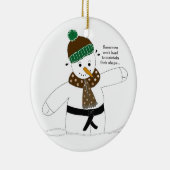 Martial Arts Snowman Keramisch Ornament (Rechts)