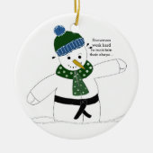 Martial Arts Snowman Keramisch Ornament (Voorkant)