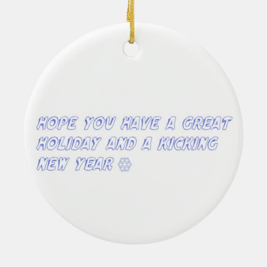 Martial Arts Snowmen voor kerstversiering Keramisch Ornament (Achterkant)