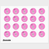 Martial Arts Stance Gift Labels Meisje met Blond H (Vel)
