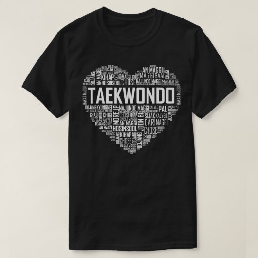 Martial Arts Taekwondo Heart Lover Gift T-shirt (Design voorkant)