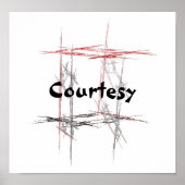 Martial Arts Taekwondo Tenets met dank Poster (Voorkant)