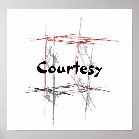 Martial Arts Taekwondo Tenets met dank Poster (Voorkant)