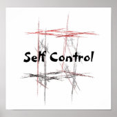 Martial Arts Taekwondo Tenets Self Control Poster (Voorkant)