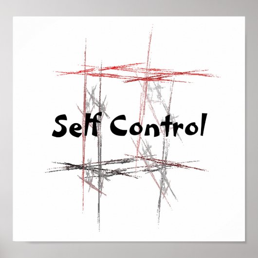 Martial Arts Taekwondo Tenets Self Control Poster (Voorkant)