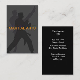 Martial Arts Theme Visitekaartjes