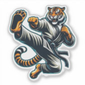 Martial Arts Tijger Sticker (Voorkant)