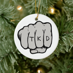 Martial Arts TKD Fist Keramisch Ornament
