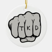 Martial Arts TKD Fist Keramisch Ornament (Voorkant)