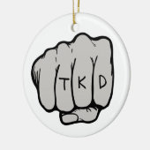 Martial Arts TKD Fist Keramisch Ornament (Links)