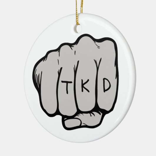 Martial Arts TKD Fist Keramisch Ornament (Links)