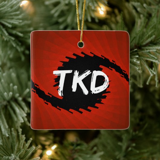 Martial Arts TKD orkaan Keramisch Ornament (Boom)