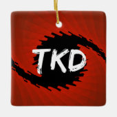 Martial Arts TKD orkaan Keramisch Ornament (Voorkant)