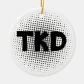 Martial Arts TKD Stippen Keramisch Ornament (Voorkant)