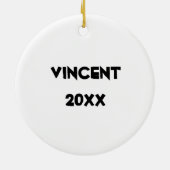 Martial Arts TKD Stippen Keramisch Ornament (Achterkant)