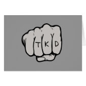 Martial Arts TKD Taekwondo Fist Gray (Voorkant Horizontaal)