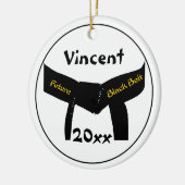 Martial Arts Toekomst Zwarte Riem Keramisch Ornament (Links)