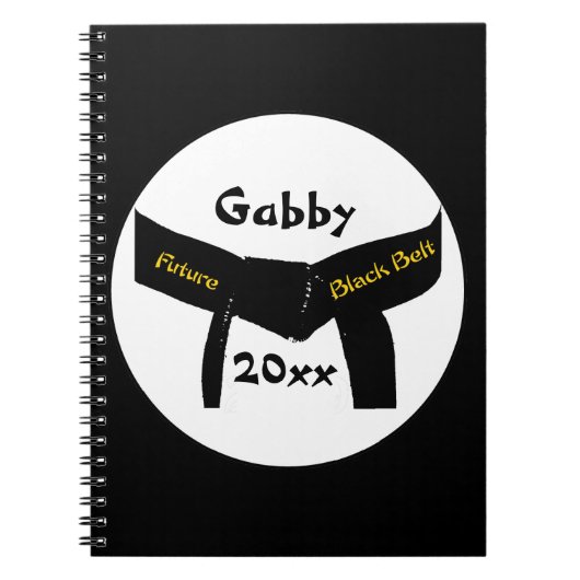 Martial Arts Toekomst Zwarte Riem Notitieboek (Voorkant)