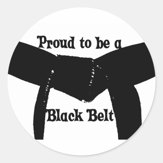 Martial Arts Trots om een Black Belt Stickers zijn (Voorkant)