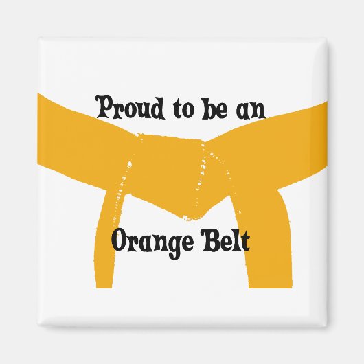Martial Arts Trots om een Oranje Belt te zijn Magneet (Voorkant)