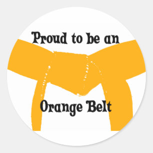 Martial Arts Trots om een Oranje Belt te zijn Ronde Sticker