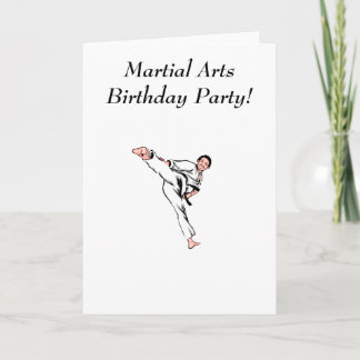 Martial Arts Verjaardagsfeest Kaart