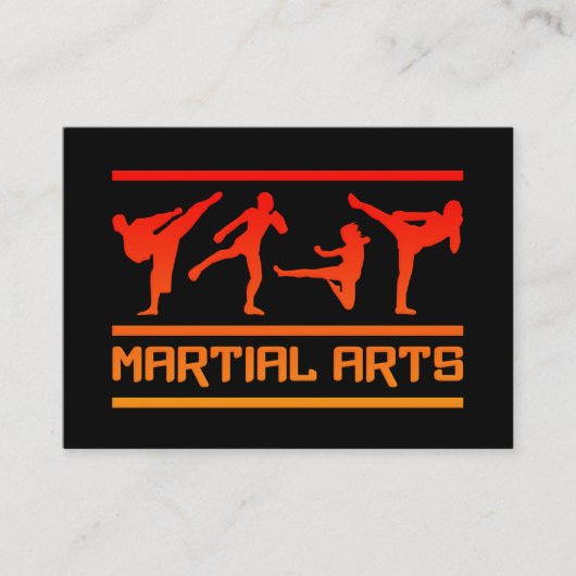 Martial Arts visitekaartjes - pas aan! (Voorkant)
