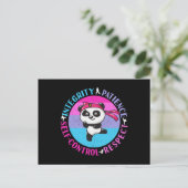 Martial Arts Waarden - Girly Karate Mindset Briefkaart (Staand voorkant)