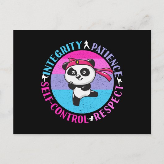 Martial Arts Waarden - Girly Karate Mindset Briefkaart (Voorkant)