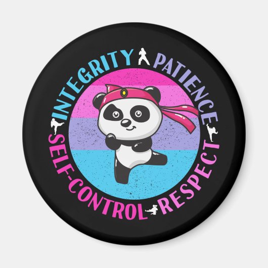 Martial Arts Waarden - Girly Karate Mindset Magneet (Voorkant)