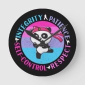 Martial Arts Waarden - Girly Karate Mindset Ronde Klok (Voorkant)