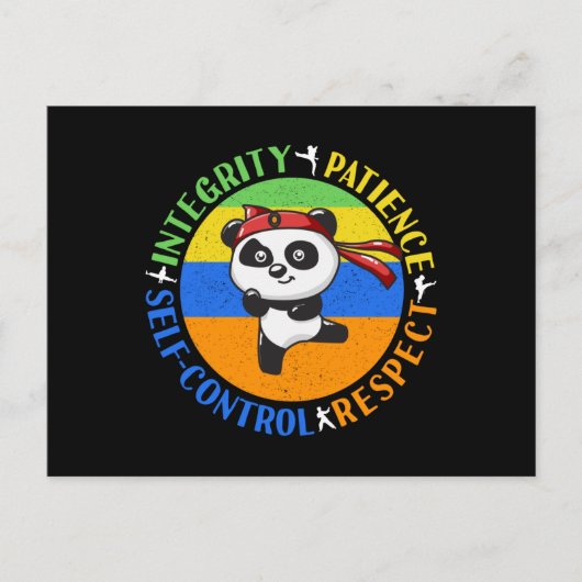 Martial Arts Waarden - Jongens Karate Mindset Briefkaart (Voorkant)