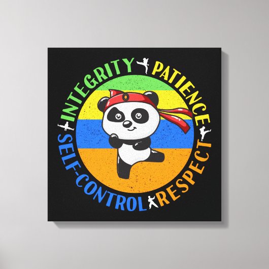 Martial Arts Waarden - Jongens Karate Mindset Canvas Afdruk (Voorkant)