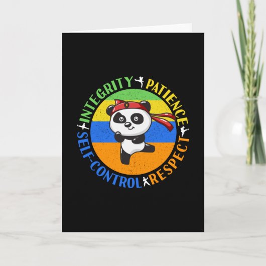 Martial Arts Waarden - Jongens Karate Mindset Kaart (Voorkant)