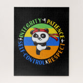 Martial Arts Waarden - Jongens Karate Mindset Legpuzzel (Verticaal)