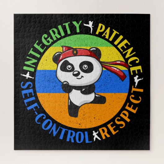 Martial Arts Waarden - Jongens Karate Mindset Legpuzzel (Verticaal)