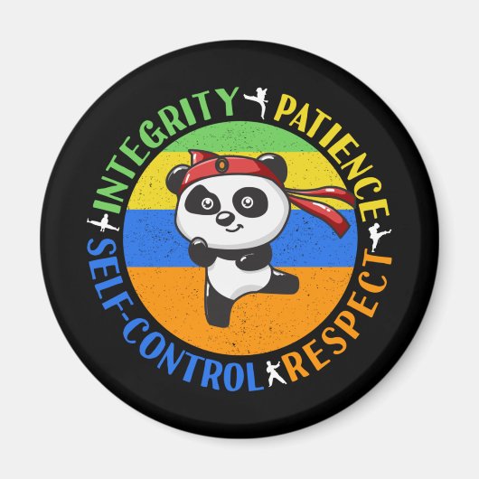 Martial Arts Waarden - Jongens Karate Mindset Magneet (Voorkant)