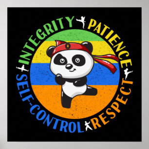 Martial Arts Waarden - Jongens Karate Mindset Poster