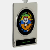 Martial Arts Waarden - Jongens Karate Mindset Verzilverd Banner Ornament (Rechts)