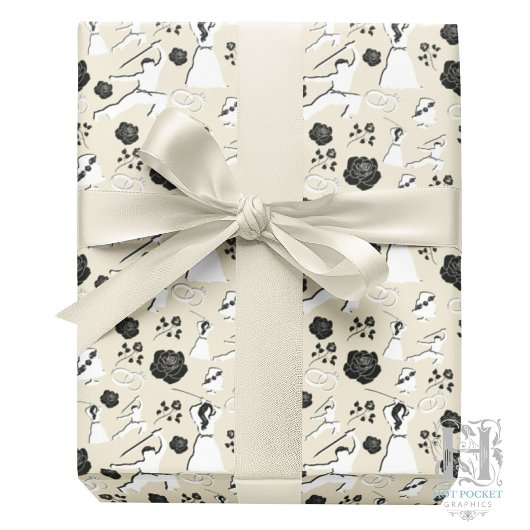 Martial Arts Wedding Wrapping Paper Cadeaupapier