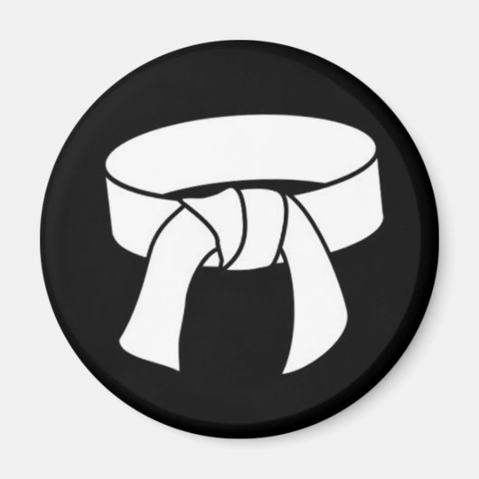 Martial Arts witte riem magneet (Voorkant)