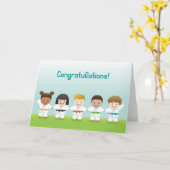 Martial Arts World Kinder Gefeliciteerd Kaart (Gele Bloem)