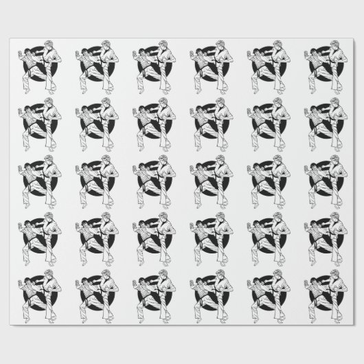 Martial Arts Wrapping Paper Cadeaupapier (Vlak)