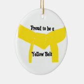 Martial Arts Yellow Belt Proud Keramisch Ornament (Rechts)